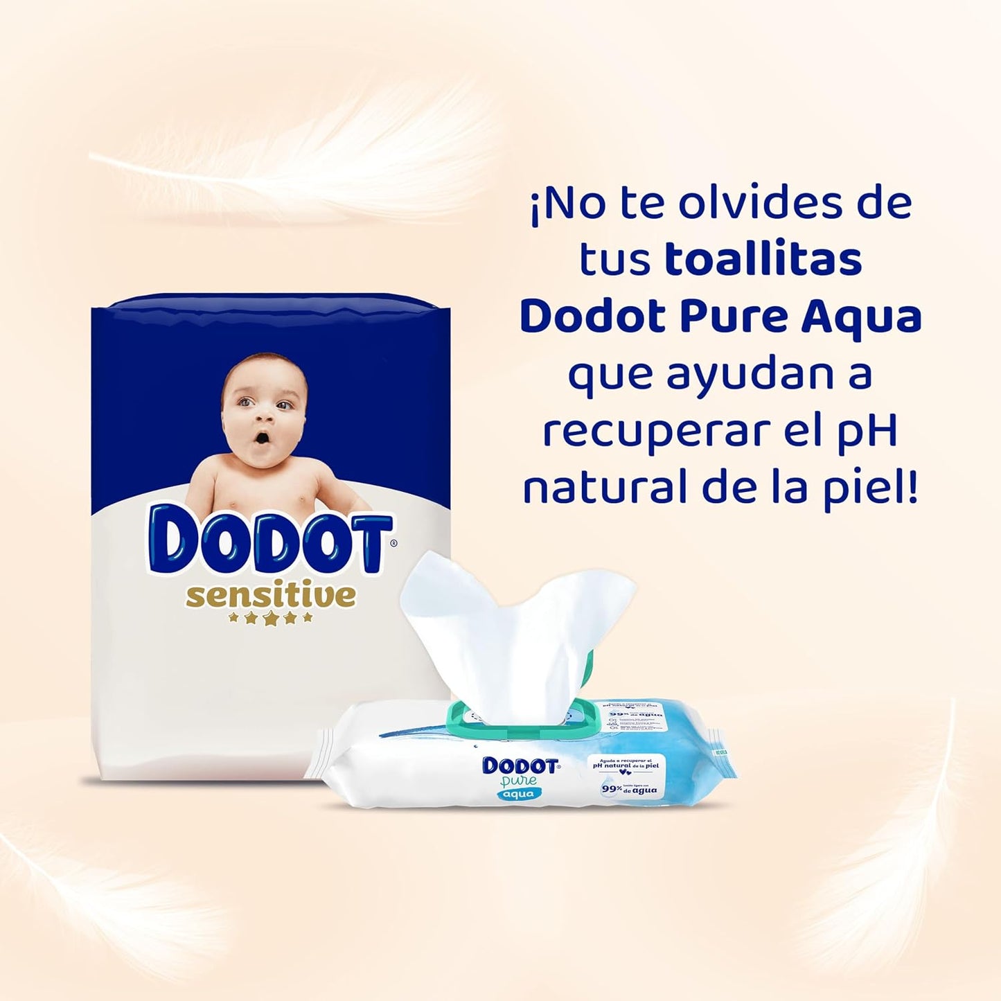 Dodot Pañales Bebé Sensitive, Talla 4 (9-14 kg), 192 Pañales + 4 Pants de Regalo