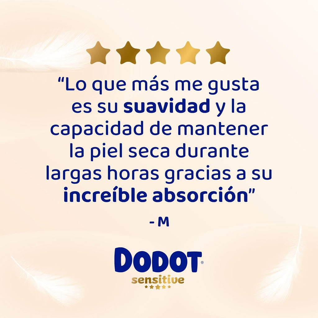 Dodot Pañales Bebé Sensitive, Talla 1 (2-5kg), 224 Pañales + 1 Paquete de 40 Toallitas de Aqua Plastic Free de Regalo