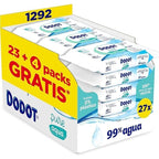 Dodot Baby Wipes Aqua Pure, 1,296 Wipes, Helps restore skin's natural pH, 99% water