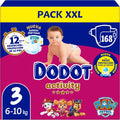 Dodot Pañales Bebé Activity, Talla 3 (6-10 kg), 168 Pañales, Hasta 12h de Protección Antifugas y Ajuste