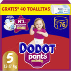 Dodot Pañal-Braguita Bebé Activity Talla 5 (11-17kg), 76 Pañales, Ajuste 360° que ayuda a prevenir fugas