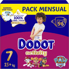 Dodot Pañales Bebé Activity Talla 7 (+15 kg), 96 Pañales, nuestro Nº1 en Absorción y Comodidad