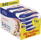 Dodot Toallitas Bebé Sensitive, 840 Toallitas (15 Paquetes x 56 Unidades) (El empaque puede variar)