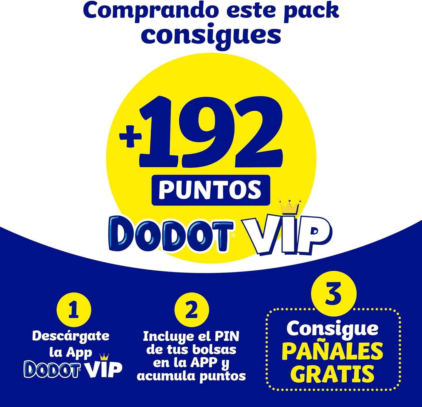 Dodot Pañales Bebé Sensitive, Talla 4 (9-14 kg), 192 Pañales + 4 Pants de Regalo