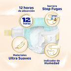 Dodot Pañales Bebé Sensitive, Talla 1 (2-5kg), 224 Pañales + 1 Paquete de 40 Toallitas de Aqua Plastic Free de Regalo