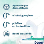 Dodot Toallitas Pure Calma & Protege Para Bebé 24 Paquetes De 46 Unidades =1104 Toallitas, Ayuda a restaurar el pH natural de la piel, una gota de Aloe Vera