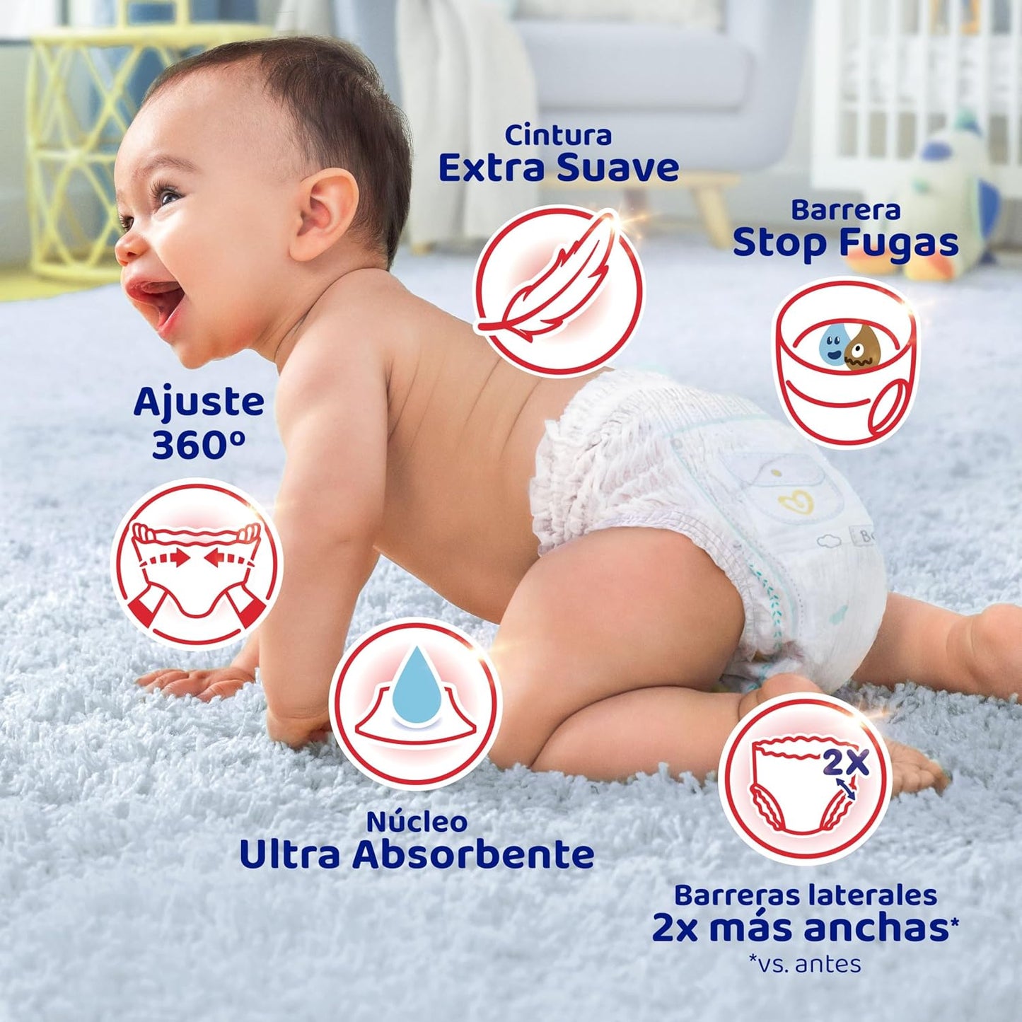 Dodot Pañal-Braguita Bebé Activity Talla 5 (11-17kg), 76 Pañales,Ajuste 360° que ayuda a prevenir fugas
