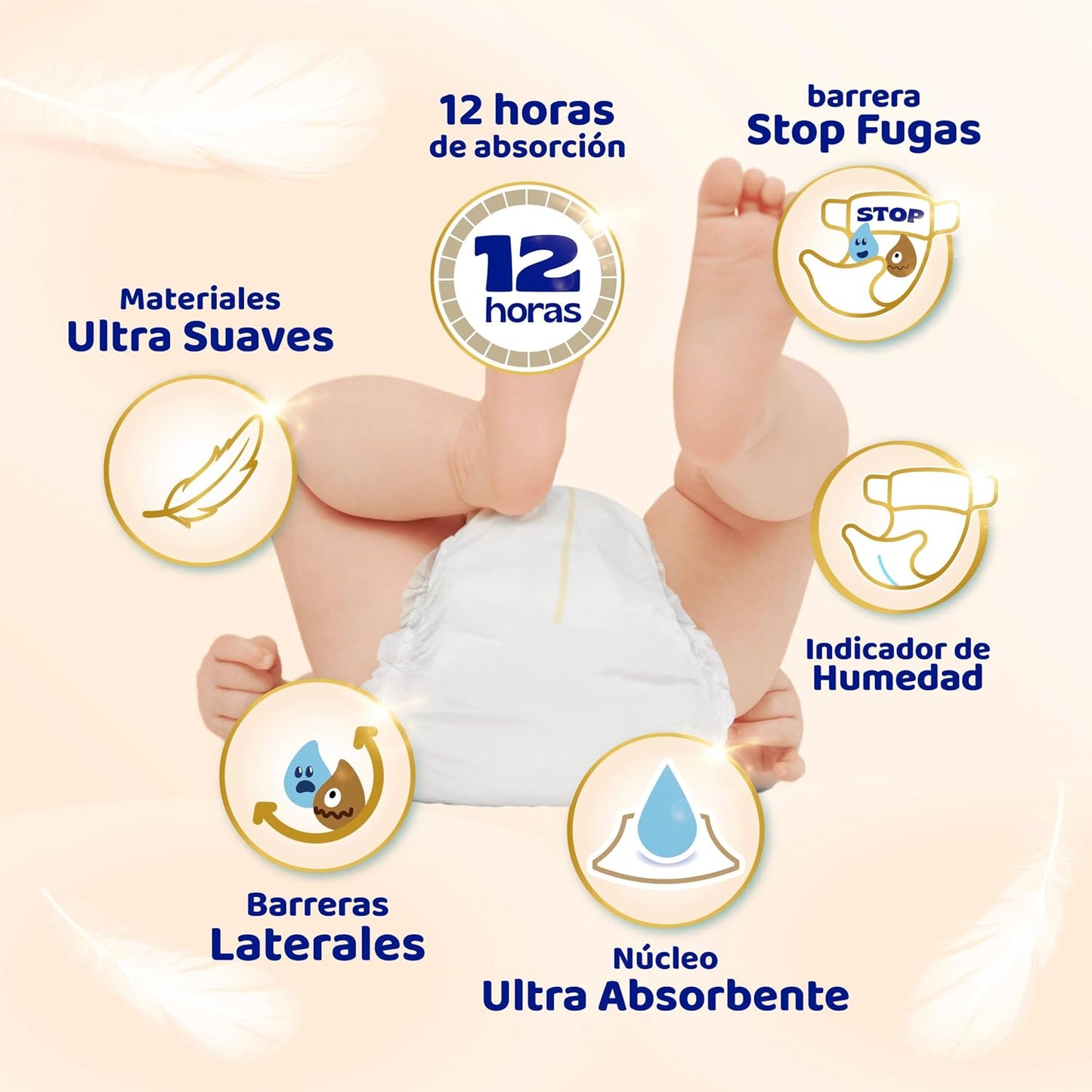 Dodot Pañales Bebé Sensitive, Talla 4 (9-14 kg), 192 Pañales + 4 Pants de Regalo