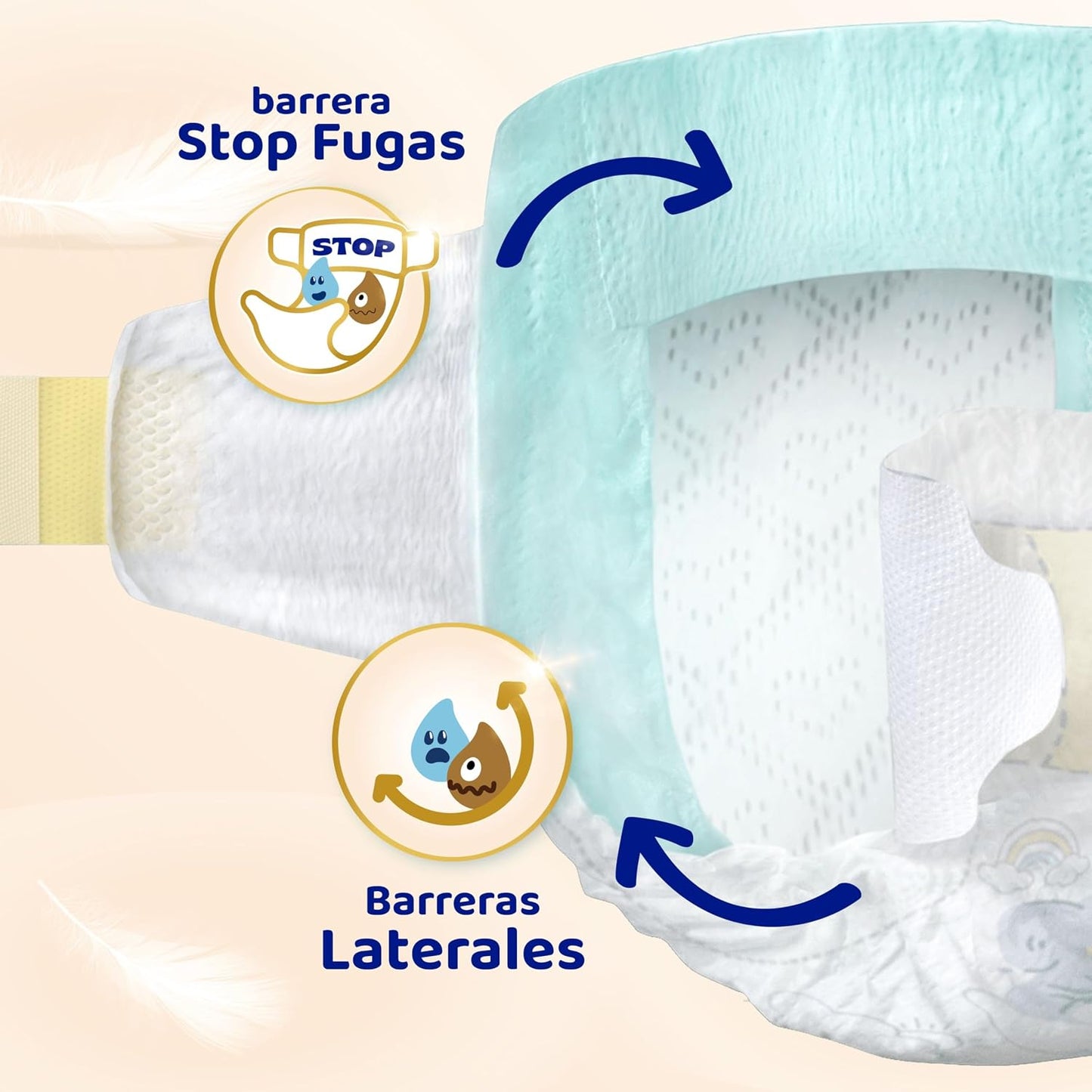 Dodot Pañales Bebé Sensitive, Talla 1 (2-5kg), 224 Pañales + 1 Pack de 40 Toallitas Regalo de Aqua Plastic Free