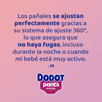 DODOT Activity Pants Pañal-Braguita Talla 7, 87 Pañales, 17kg+, Con Ajuste 360 que ayuda a prevenir holguras y fugas y materiales extrasuaves